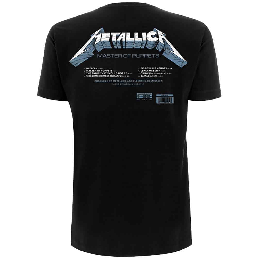 METALLICA UNISEX T-SHIRT: MASTER OF PUPPETS TRACKS